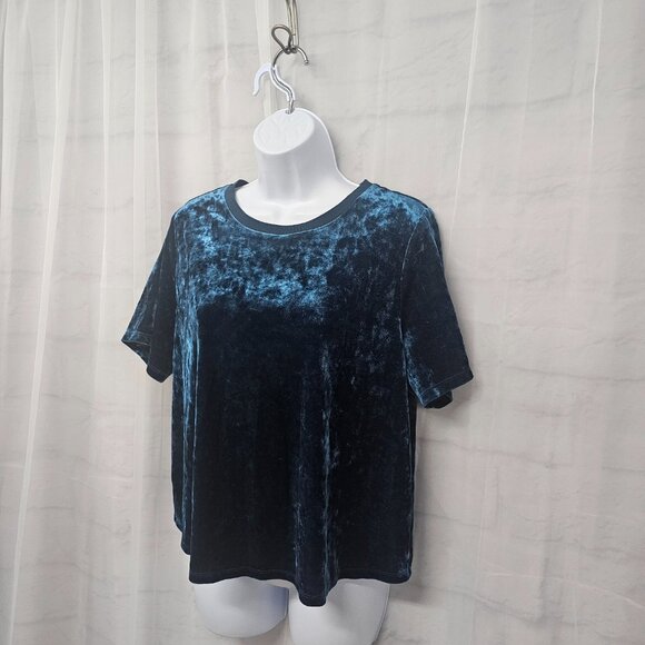 Ava & Viv Turquoise Velour Tee Shirt Boho Goth Whimsigoth Punk 0X - Picture 5 of 10